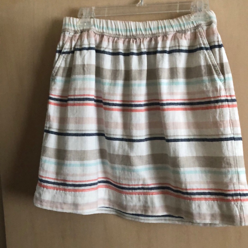 Striped elastic waist skirt size 6